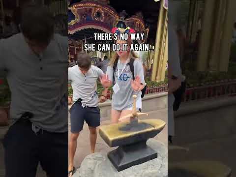 SHE PULLED THE SWORD OUT OF THE STONE RIGHT IN FRONT OF ME IN DISNEY WORLD